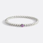 Gold Beaded Bubble Birthstone Bracelet