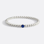 Gold Beaded Bubble Birthstone Bracelet