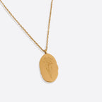 Gold Birth Flower Pendant Necklace