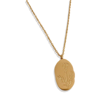 Gold Birth Flower Pendant Necklace