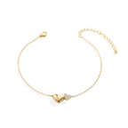 Gold Heart Pavé Bracelet