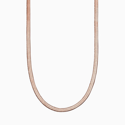 Herringbone Gold Chain Necklace