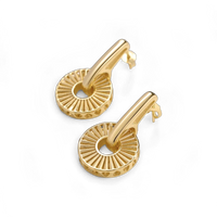 Gold Burst Drop Earrings