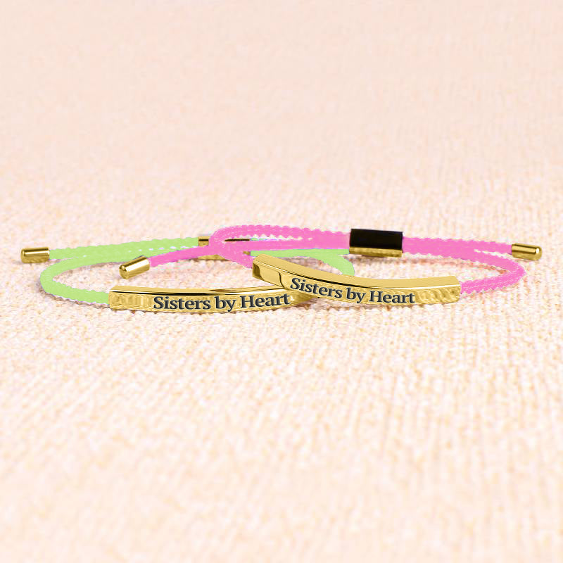 Not Sisters By Blood But Sisters By Heart Inspire Bracelet