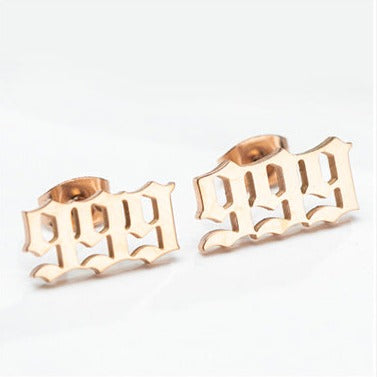 Tiny Angel Number Earrings