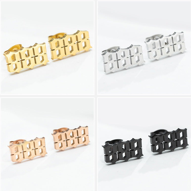 Tiny Angel Number Earrings