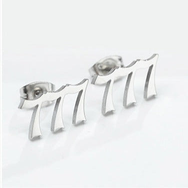 Tiny Angel Number Earrings