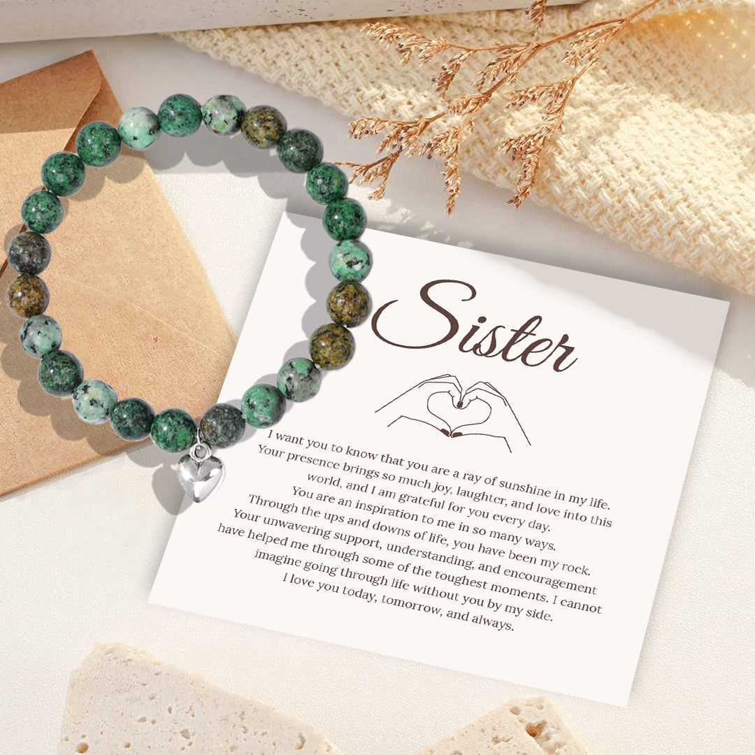 To My Sister Stone Bracelet