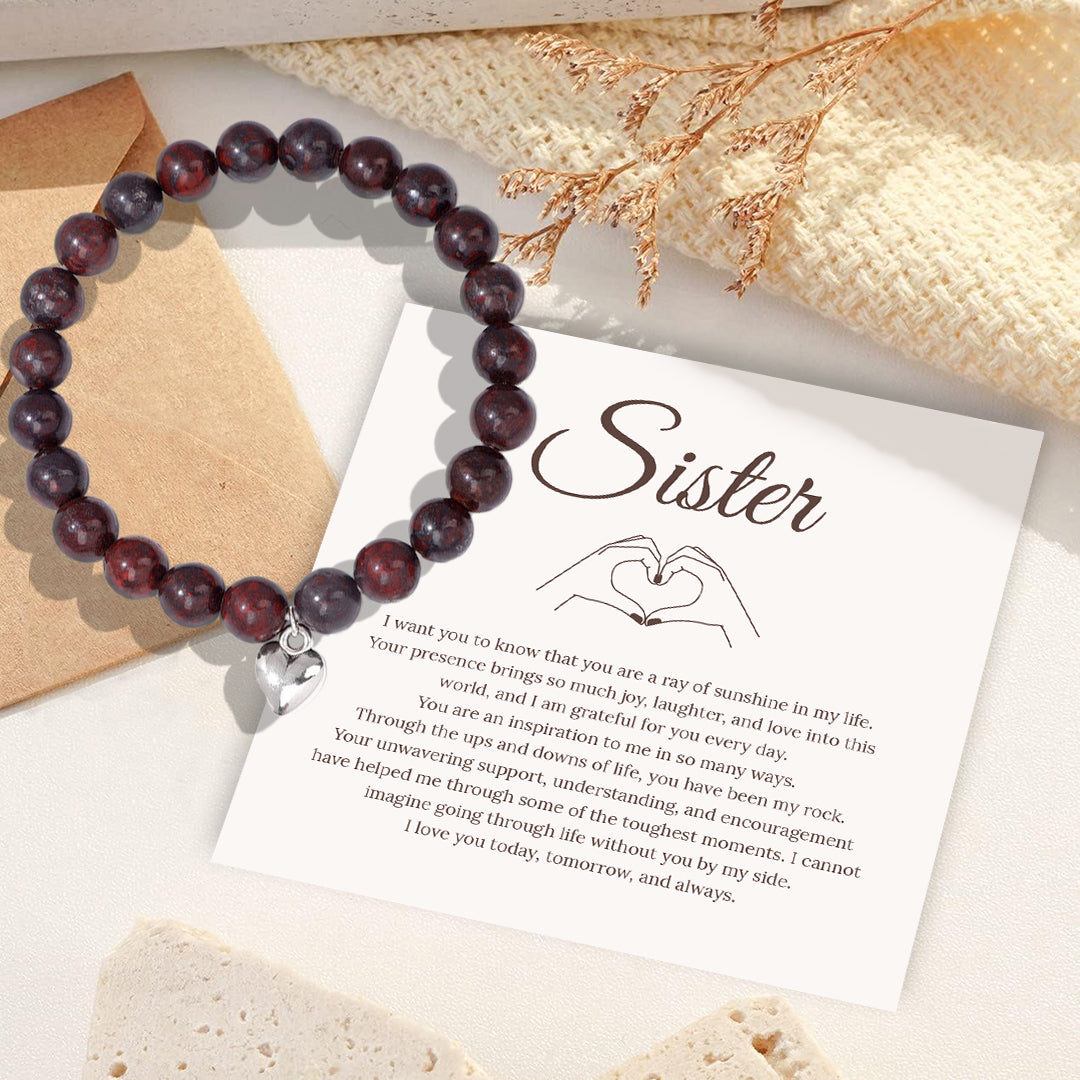 To My Sister Stone Bracelet