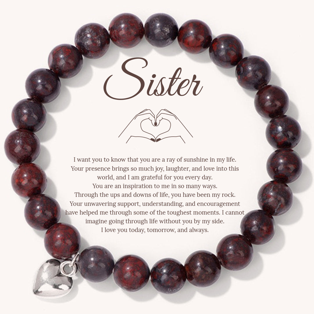 To My Sister Stone Bracelet