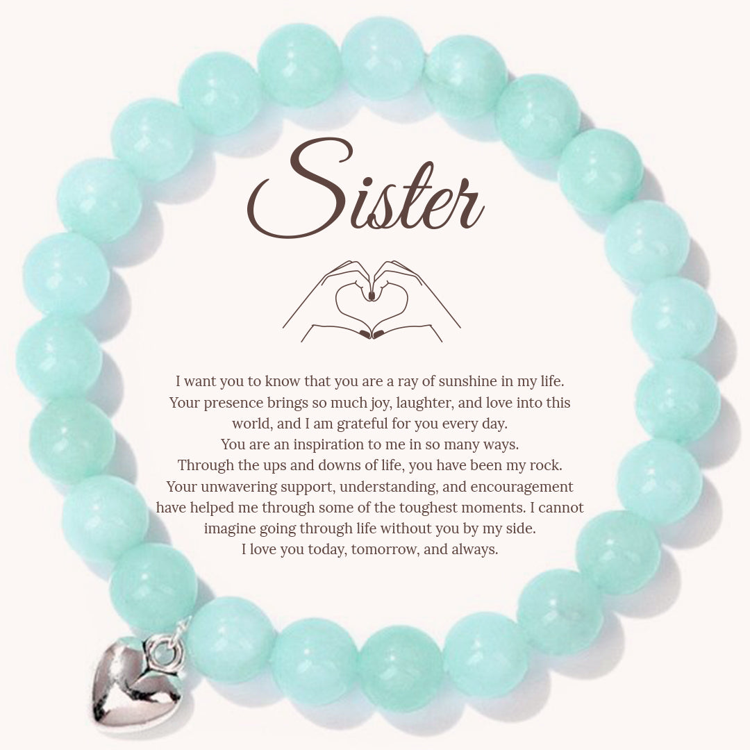 To My Sister Stone Bracelet