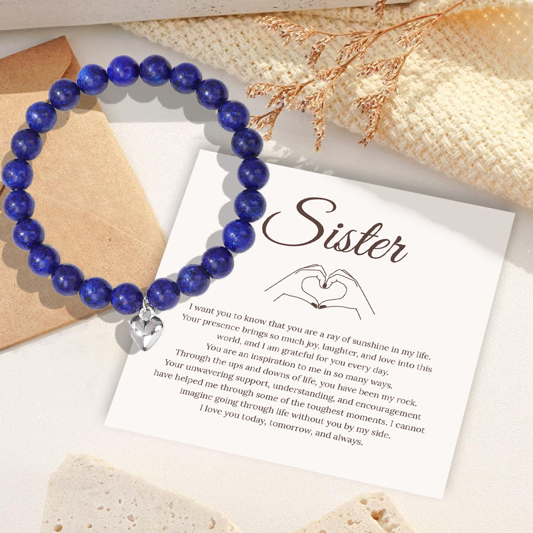 To My Sister Stone Bracelet