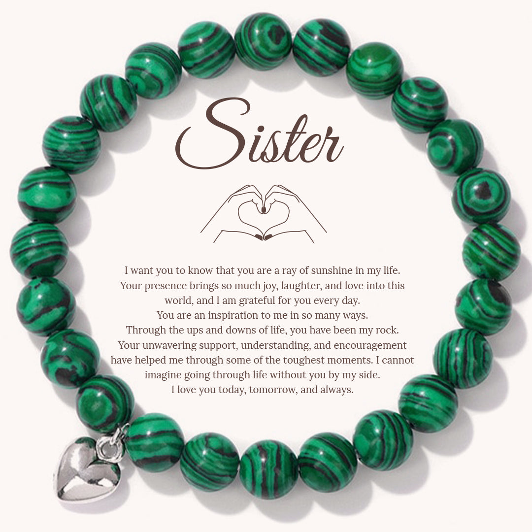 To My Sister Stone Bracelet