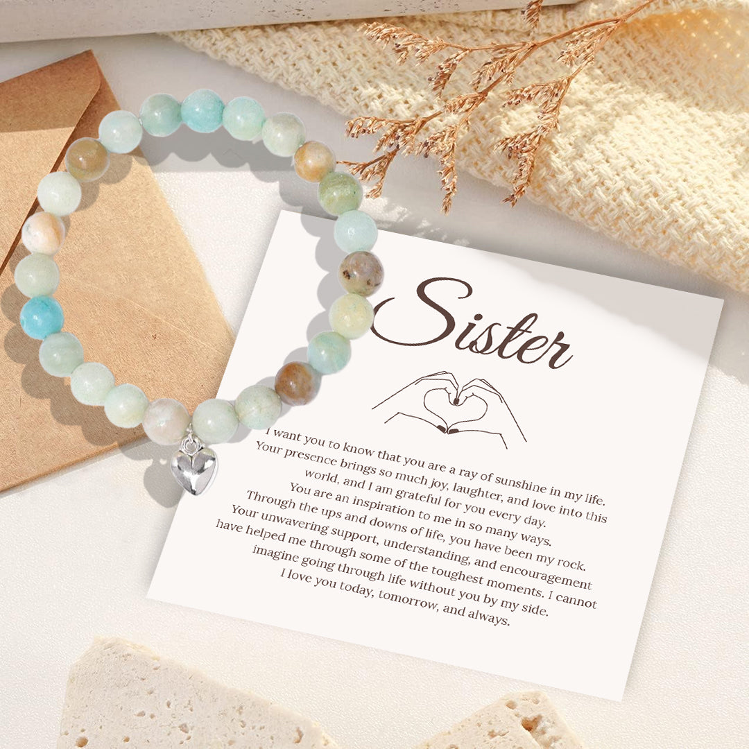 To My Sister Stone Bracelet
