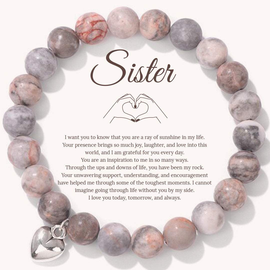 To My Sister Stone Bracelet