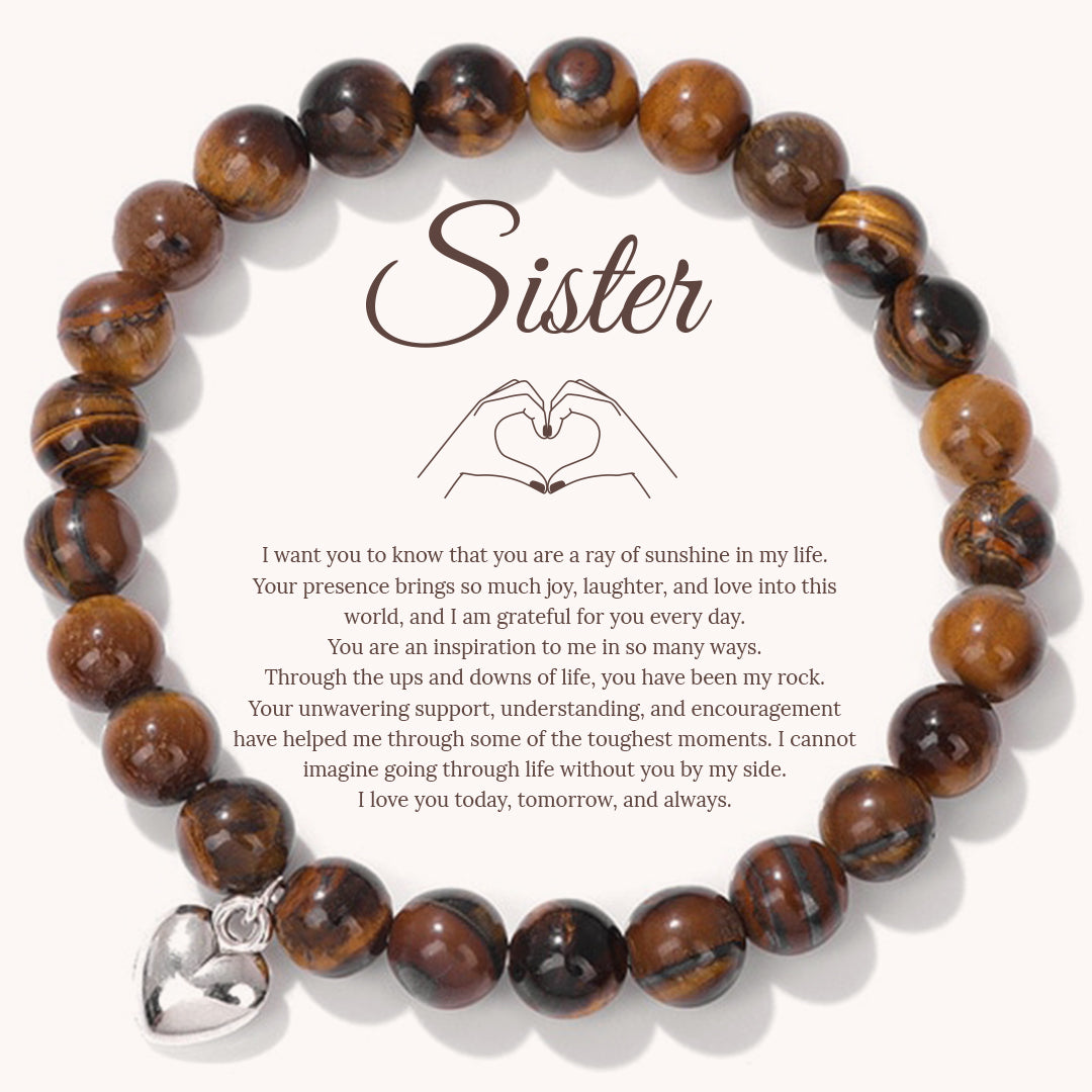 To My Sister Stone Bracelet
