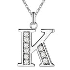 Crystal Accent Letter Satellite Necklace