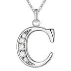 Crystal Accent Letter Satellite Necklace