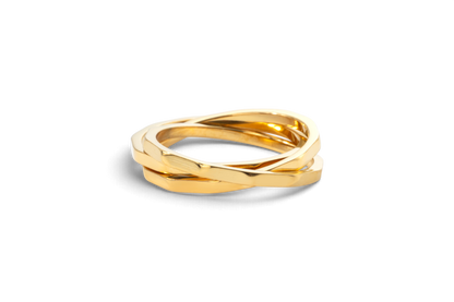 Hammered Interlocking Ring