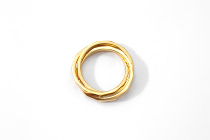 Hammered Interlocking Ring