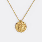 Hammered Gold Zodiac Pendant Necklace