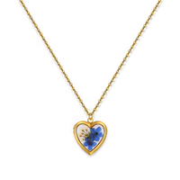 Handmade Pressed Flower Photo Heart Locket