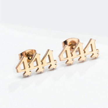 Tiny Angel Number Earrings