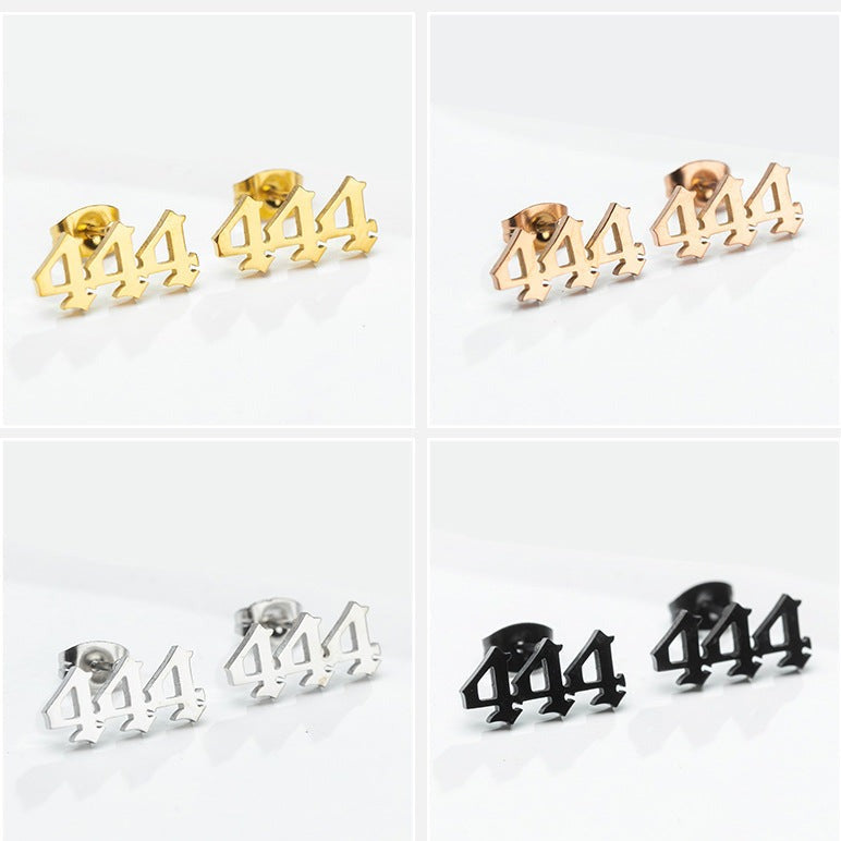 Tiny Angel Number Earrings