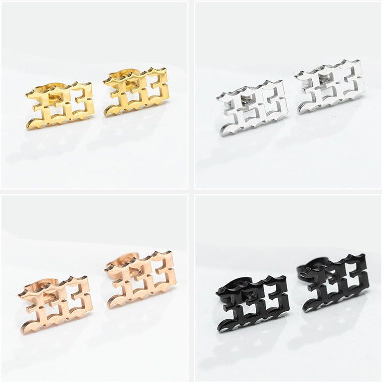 Tiny Angel Number Earrings