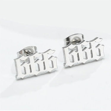 Tiny Angel Number Earrings
