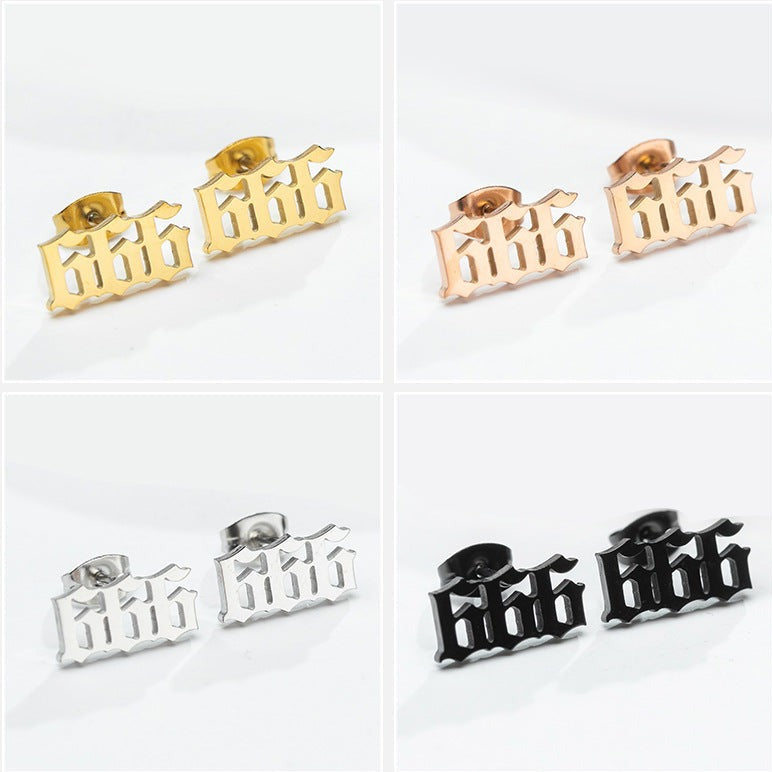 Tiny Angel Number Earrings