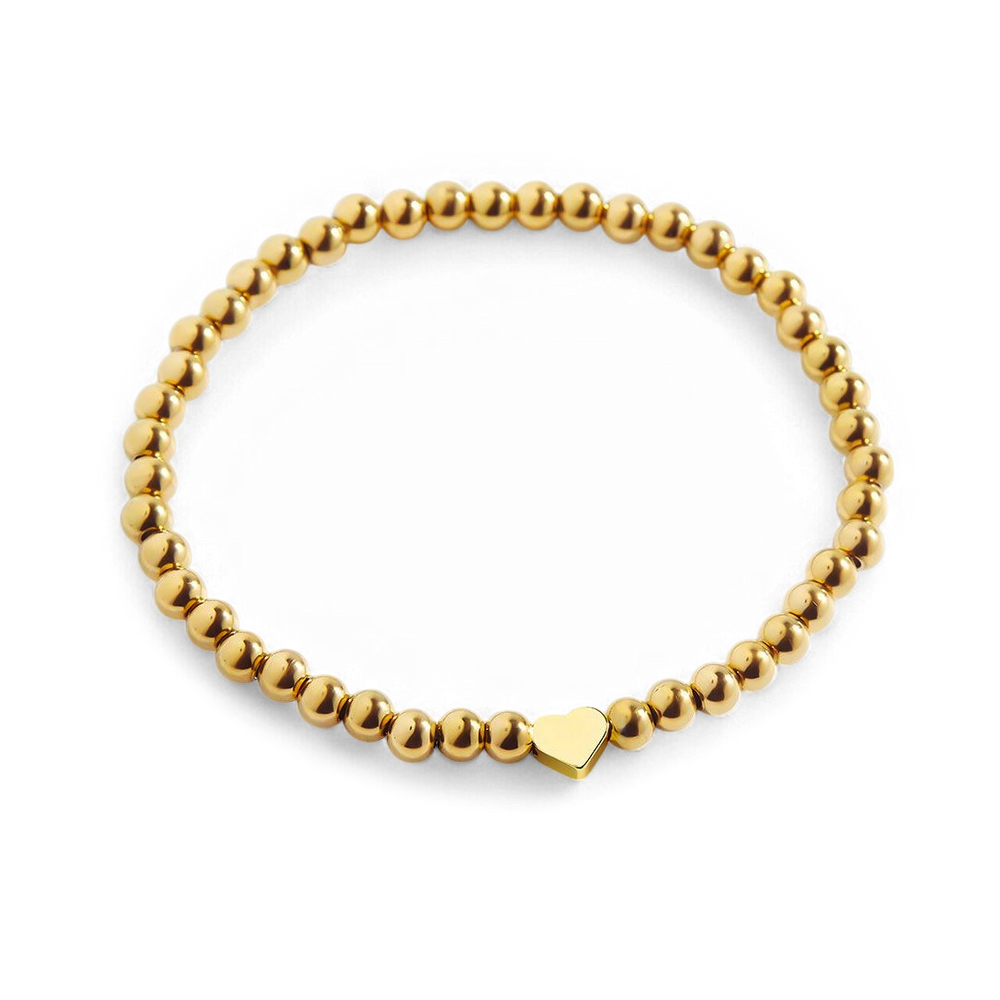 Heart Beaded Stacking Bracelet