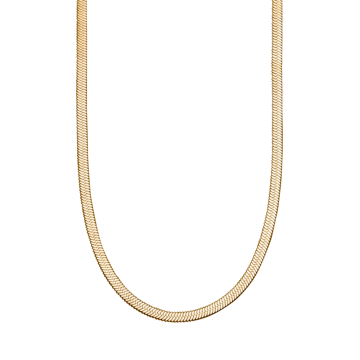 Herringbone Gold Chain Necklace