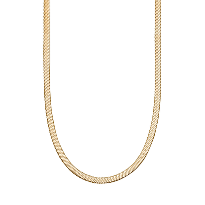 Herringbone Gold Chain Necklace