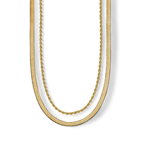 Herringbone + Rope Chain Set