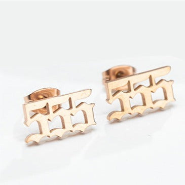 Tiny Angel Number Earrings
