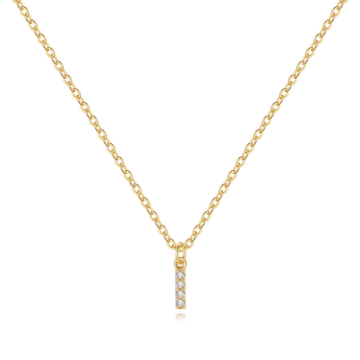 Pavé Uppercase Initial Necklace