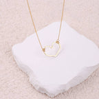 Hammered Gold Heart Necklace
