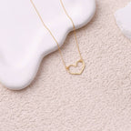 Hammered Gold Heart Necklace