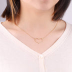 Hammered Gold Heart Necklace