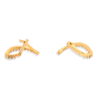 Pave Teardrop Twist Earrings