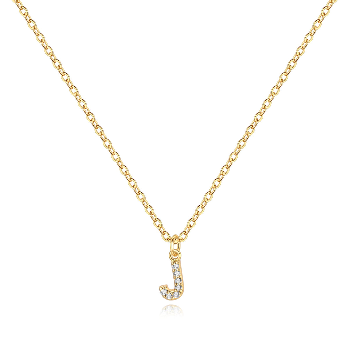Pavé Uppercase Initial Necklace