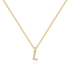 Pavé Uppercase Initial Necklace