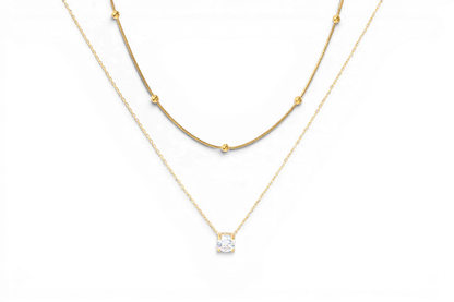 Layered Double Chain Necklace