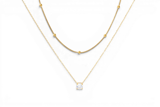Layered Double Chain Necklace