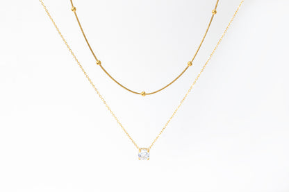 Layered Double Chain Necklace