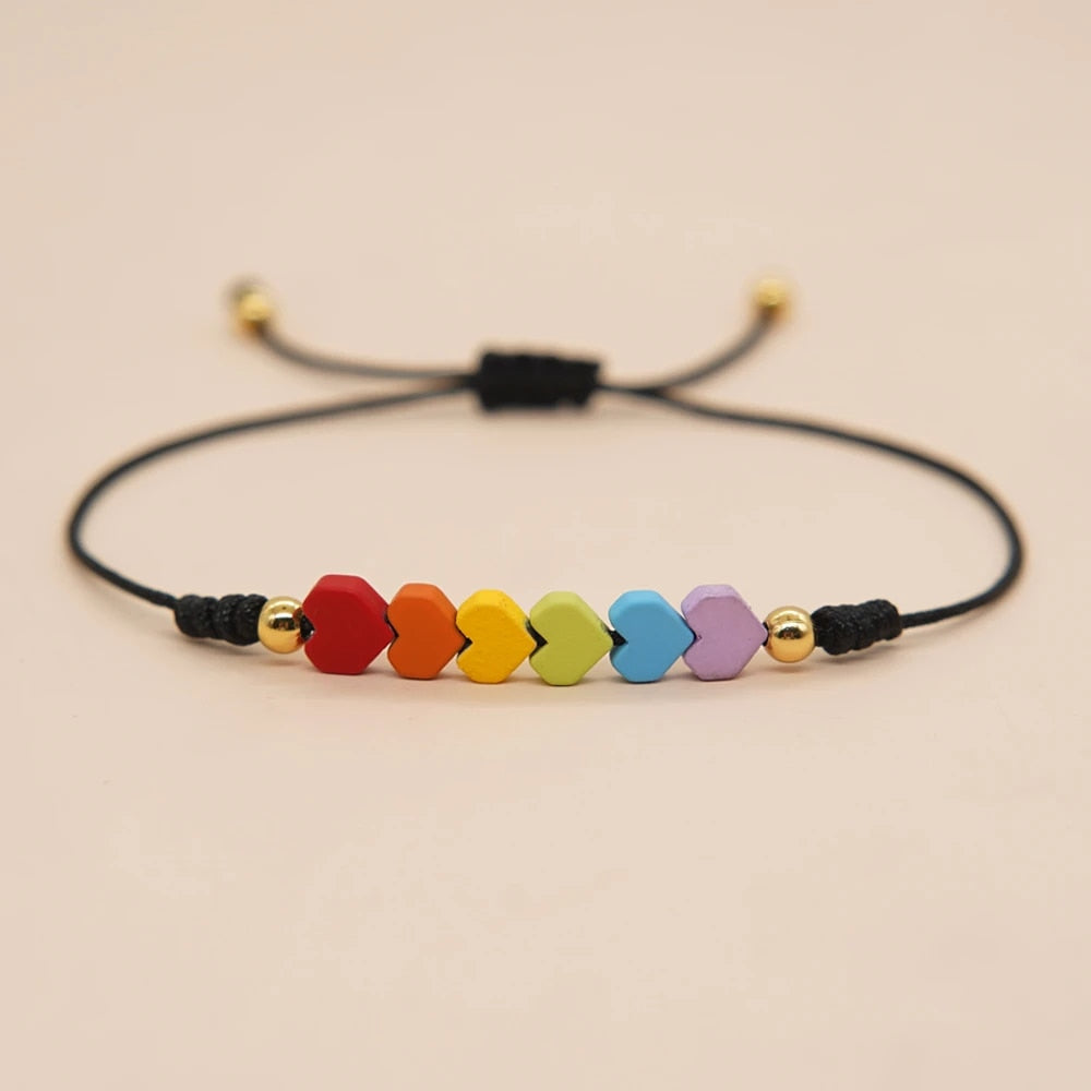 Love Is Love Adjustable Heart Bracelet