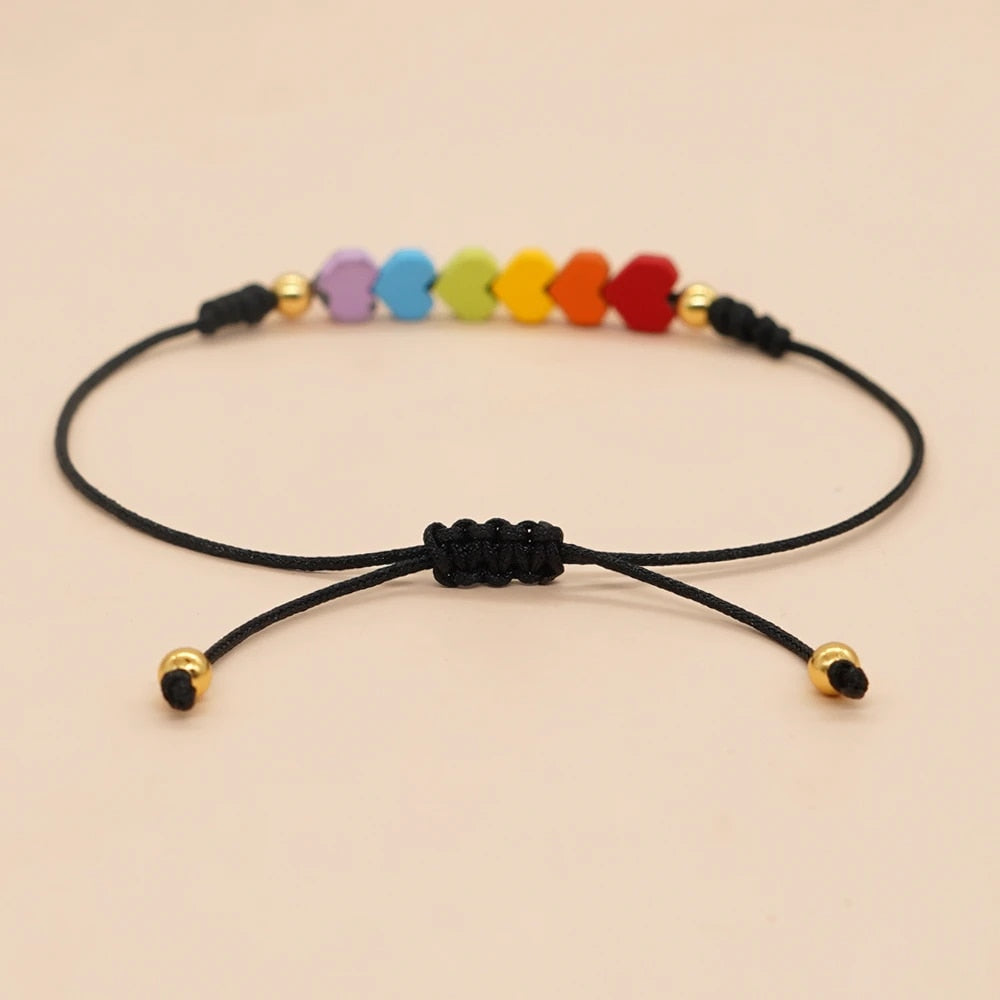 Love Is Love Adjustable Heart Bracelet