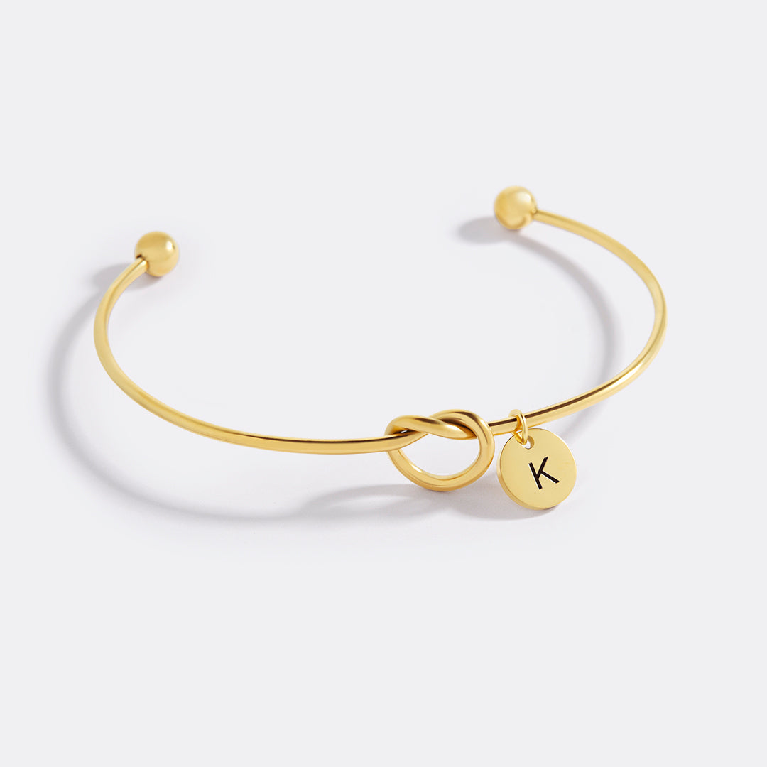 Personalized Tie the Knot Bracelet • Bridesmaid Gift Bracelet