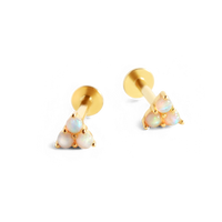 Opal Trio Sleeper Stud Earrings | 18g